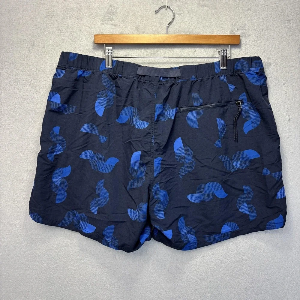 REI Co-op Ripstop Amphibian Shorts Mens XL Blue Belted Beach Outdoors Quick Dry